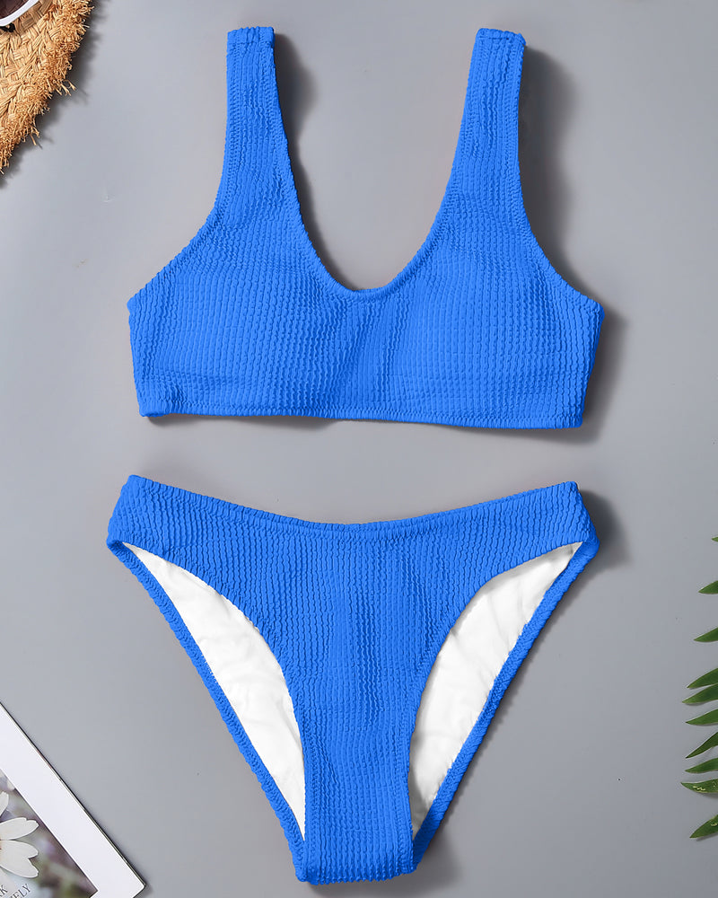 Ribbed 2 Piece Bathing Suits For Women