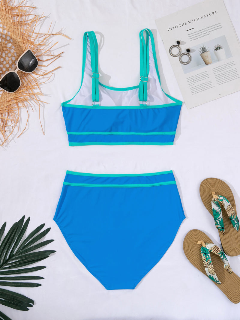 Women Color-Blocked Modest Coverage Swimsuit