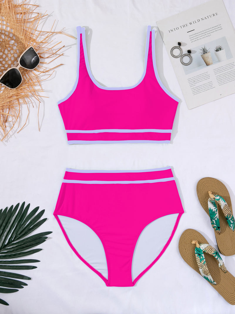 Women Color-Blocked Modest Coverage Swimsuit