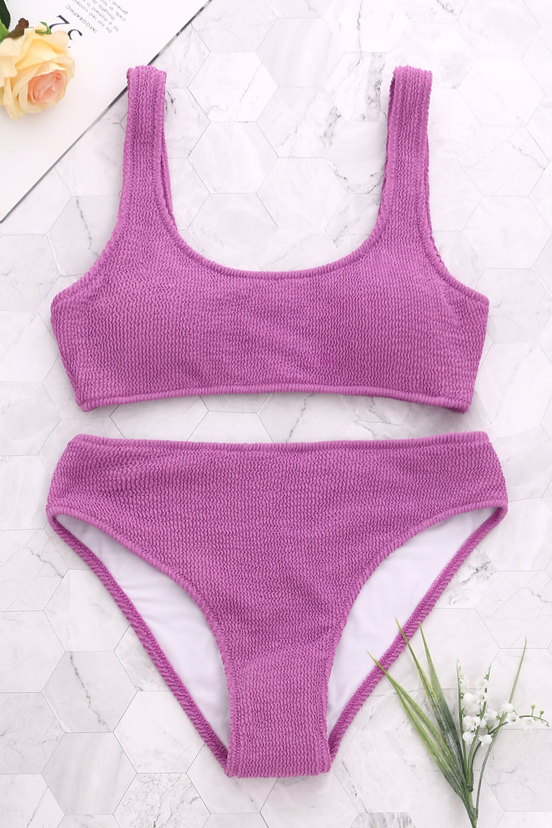 Womens Ribbed Stretchy Two Piece Swimsuits