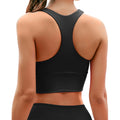 Women Supportive Padded Crop Gym Yoga Shirts