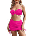 Women High Waisted Ruched Push Up Bathing Suit