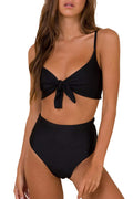 jolefille two piece tie knot bikini#Color_Black