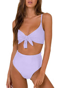 jolefille tie knot bikini set#Color_Light Purple