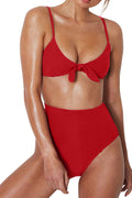 jolefille high waisted swimsuits#Color_Red