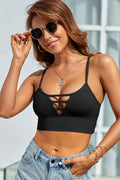 Jolefille sport bra for women camisole#Color_Black
